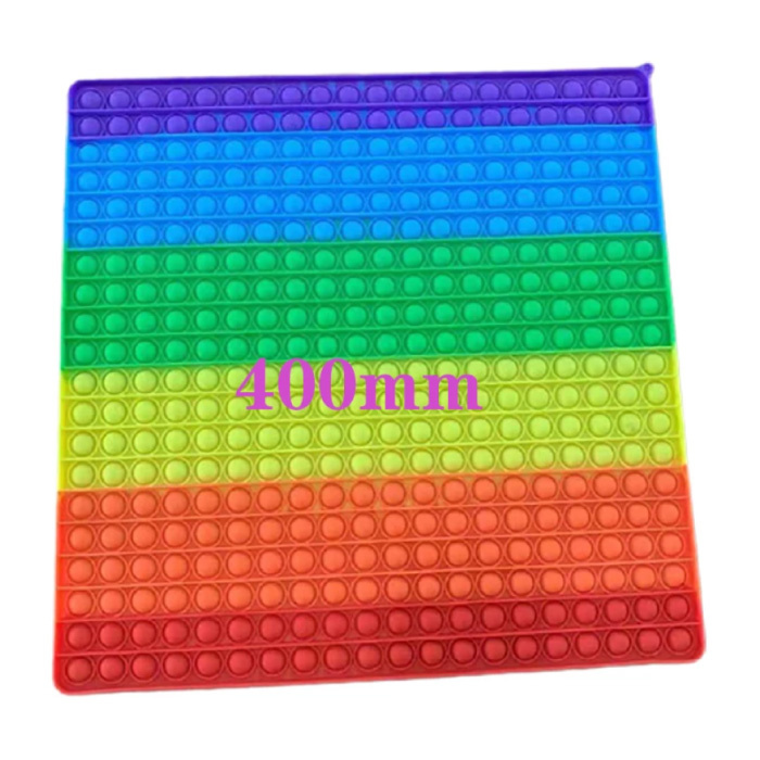 XXXL Pop It - 400mm Extra Extra Großes Zappeln Anti Stress Spielzeug Blase Spielzeug Silikon Quadratisch Regenbogen