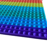 Stuff Certified® XXXL Pop It - 400mm Extra Extra Großes Zappeln Anti Stress Spielzeug Blase Spielzeug Silikon Quadratisch Regenbogen