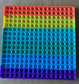Stuff Certified® XXXL Pop It - 400mm Extra Extra Großes Zappeln Anti Stress Spielzeug Blase Spielzeug Silikon Quadratisch Regenbogen