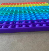 Stuff Certified® XXXL Pop It - 400mm Extra Extra Großes Zappeln Anti Stress Spielzeug Blase Spielzeug Silikon Quadratisch Regenbogen