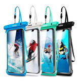 Fonken Waterdicht Hoesje voor iPhone / Samsung / Xiaomi - Sport Tasje Zakje Cover Case Armband Jogging Hard Lopen Wit