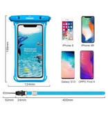 Fonken Waterdicht Hoesje voor iPhone / Samsung / Xiaomi - Sport Tasje Zakje Cover Case Armband Jogging Hard Lopen Blauw