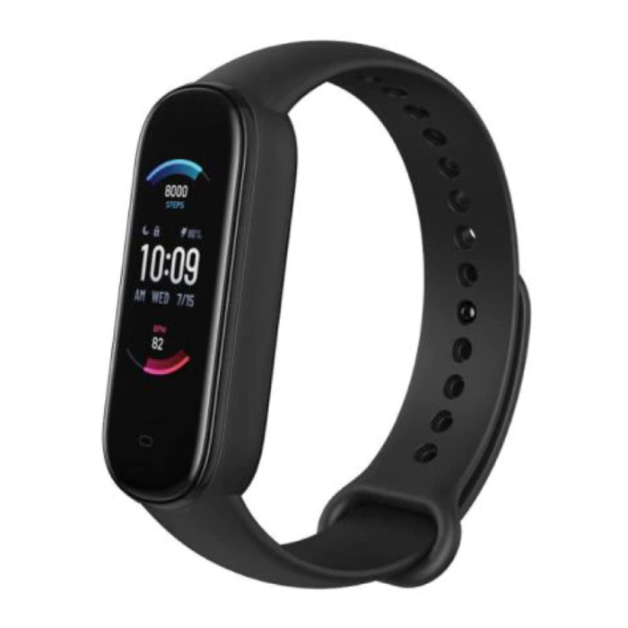 Band 5 Smartwatch - Fitness Sport Activity Tracker Reloj de gel de sílice Band iOS Android Black