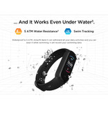Amazfit Montre connectée Band 5 - Bracelet de montre en gel de silice avec bracelet de montre en gel de silice iOS Android Orange