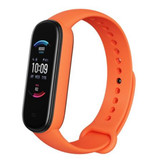 Amazfit Montre connectée Band 5 - Bracelet de montre en gel de silice avec bracelet de montre en gel de silice iOS Android Orange