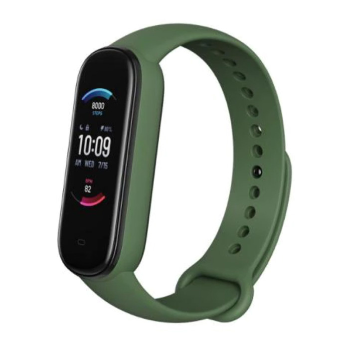 Band 5 Smartwatch - Fitness Sport Activity Tracker Reloj de gel de sílice Band iOS Android Verde