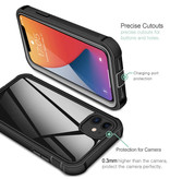 Stuff Certified® iPhone 6 360° Full Body Case Bumper Case + Screen Protector - Shockproof Cover Black