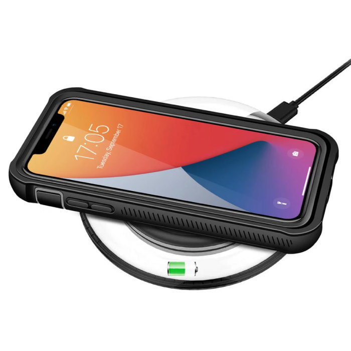 Stuff Certified® Coque iPhone XR 360° Full Body Case Bumper + Protecteur d'écran - Coque Antichoc Noir