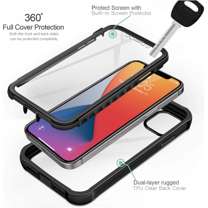 iPhone 11 360° Full Body Hoesje Bumper Case + Screenprotector | Stuff ...