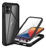 Stuff Certified® Coque iPhone 12 Pro Max 360° Full Body Case Bumper + Protecteur d'écran - Coque Antichoc Noir