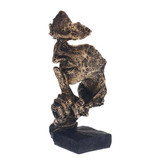 Stuff Certified® Escultura noruega abstracta - Decoración que habla Estatua Adorno Resina Escritorio de jardín Dorado