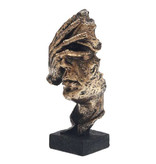 Stuff Certified® Escultura noruega abstracta - Decoración parlante Estatua Adorno Resina Jardín Escritorio Oro - Copia