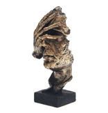 Stuff Certified® Norwegische Skulptur Abstrakt - Sprechendes Dekor Statue Ornament Harz Garten Schreibtisch Gold - Kopie