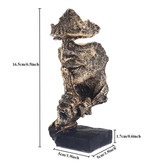 Stuff Certified® Norvegese Scultura Astratta - Talking Decor Statua Ornamento Resina Scrivania Da Giardino Argento