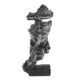 Stuff Certified® Noors Sculptuur Abstract - Praten Decor Standbeeld Ornament Hars Tuin Bureau Zilver