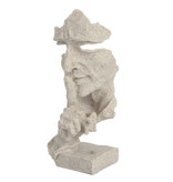 Stuff Certified® Norvegese Scultura Astratta - Talking Decor Statua Ornamento Scrivania da giardino in resina bianca