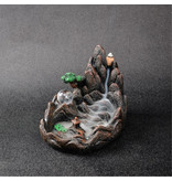 Stuff Certified® Quemador de incienso ornamental de aromaterapia cascada de reflujo - quemador de incienso de reflujo Feng Shui decoración ornamento verde claro - Copy