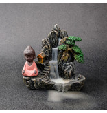 Stuff Certified® Aromatherapy Ornamental Incense Burner Waterfall Backflow - Backflow Incense Burner Feng Shui Decor Resin Ornament Pink