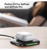 INIU Station de charge 3 en 1 - Compatible avec Apple iPhone / iWatch / AirPods - Station de charge 15W Pad sans fil Noir