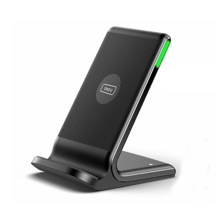 INIU 3 in 1 Charging Station with Charging Cable - Compatible with Apple iPhone / iWatch / AirPods - Charging Dock 15W Wireless Pad Black