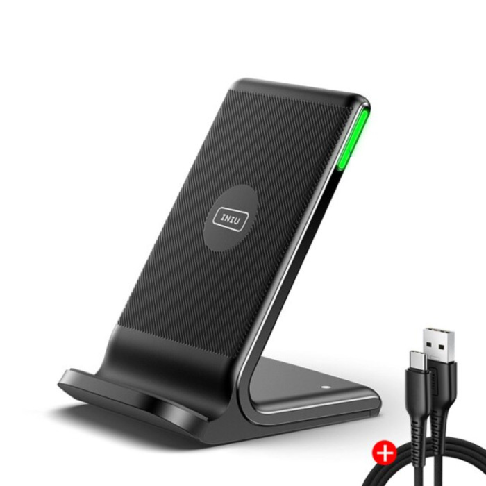 Station de charge 3 en 1 avec câble de charge - Compatible avec Apple iPhone / iWatch / AirPods - Station de charge 15W Pad sans fil Noir