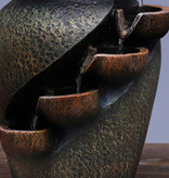 HoDe Giardino Zen con cascata ornamentale - Vaso per piante Feng Shui Fountain Decor Ornament
