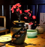 HoDe Cascade d'ornement Jardin Zen - Vase Plante Feng Shui Fontaine Décor Ornement