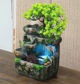 HoDe Dekorativer Wasserfall Zen Garten - Pflanzenvase Feng Shui Brunnen Dekor Ornament Decor - Copy