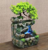 HoDe Dekorativer Wasserfall Zen Garten - Pflanzenvase Feng Shui Brunnen Dekor Ornament Decor - Copy