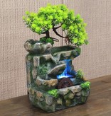 HoDe Ornamental Waterfall Zen Garden - Plant Vase Feng Shui Fountain Decor Ornament - Copy