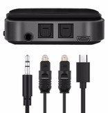 VIKEFON Transmisor / Receptor Bluetooth 5.0 - Adaptador inalámbrico AUX / SPDIF Transmisión de audio