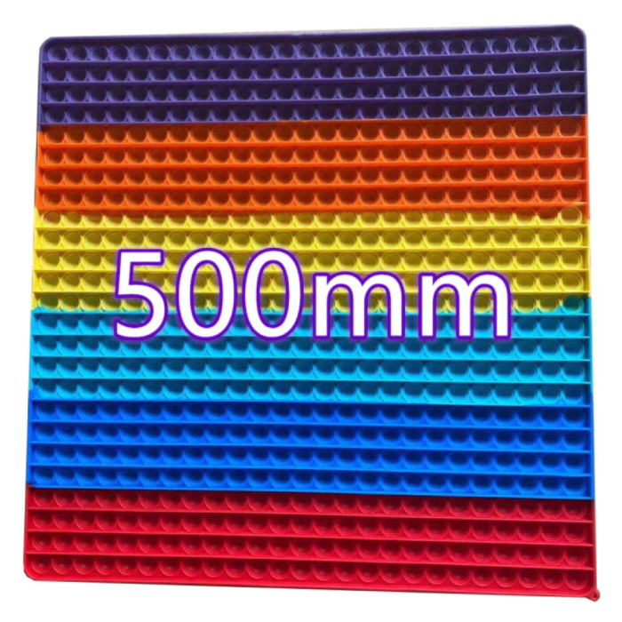 XXXL Pop It 500mm - Extra Extra Großes Zappeln Anti Stress Spielzeug Blase Spielzeug Silikon Quadratisch Regenbogen