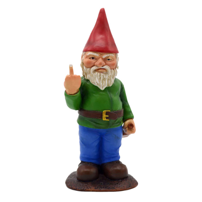 Naughty Garden Gnome - Decor Statue Ornament Resin Garden Desk