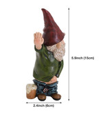 Stuff Certified® Naughty Garden Gnome - Décor Statue Ornement Bureau de Jardin en Résine