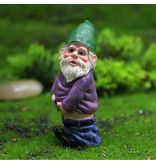 Stuff Certified® Naughty Garden Gnome - Décor Statue Ornement Bureau de Jardin en Résine