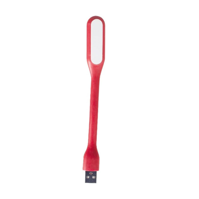 Luz LED USB - Lámpara de lectura portátil Lámpara de noche flexible que se ilumina en rojo