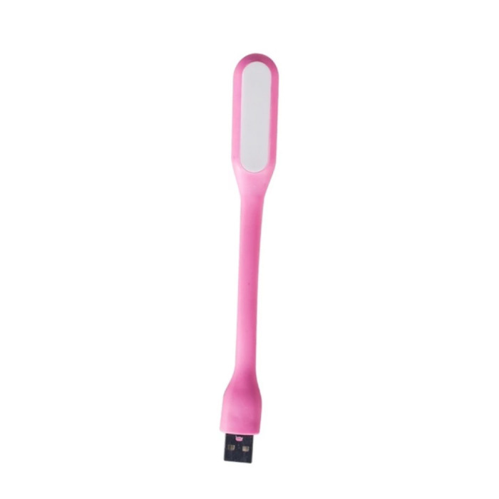 Luz LED USB - Lámpara de lectura portátil Luz de noche flexible Iluminación rosa