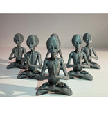 Stuff Certified® Alien Meditation Statue - Decor Miniature Ornament Resin Sculpture Garden Desk