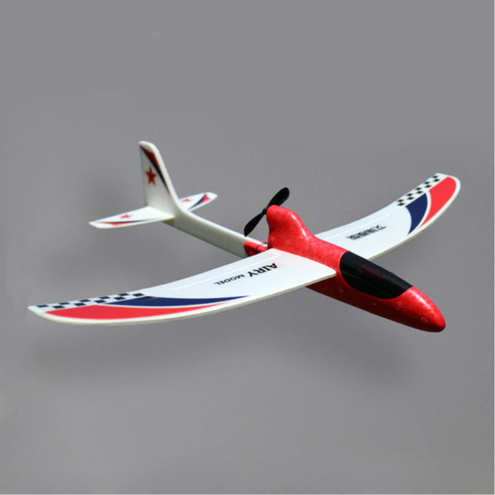 Planeador de avión RC - Juguete de bricolaje rojo flexible