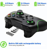 TECTINTER Controller di gioco per Android/iOS/PC/PS3 con clip e chiavetta USB 2.4G - Bluetooth Gamepad cellulare nero