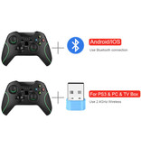 TECTINTER Gaming Controller voor Android/iOS/PC/PS3 met Clip en USB 2.4G Stick - Bluetooth Gamepad Mobiele Telefoon Zwart