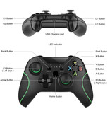 TECTINTER Controller di gioco per Android/iOS/PC/PS3 con clip e chiavetta USB 2.4G - Bluetooth Gamepad cellulare nero