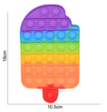 Stuff Certified® Pop It - Fidget Anti Stress Toy Bubble Toy Silicone Ice Cream Rainbow