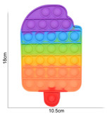 Stuff Certified® Pop It - Zappeln Anti-Stress-Spielzeug Blasenspielzeug Silikon-Eiscreme Regenbogen