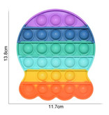 Stuff Certified® Pop It - Zappeln Anti-Stress-Spielzeug Bubble Toy Silikon Octopus Rainbow