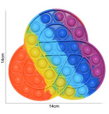 Stuff Certified® Pop It - Fidget Anty Stres Zabawka Bańka Zabawka Silikonowe Kółka Tęcza