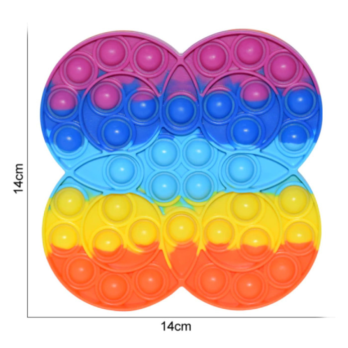 Pop It - Fidget Anti Stress Toy Bubble Toy Cerchi in silicone Arcobaleno