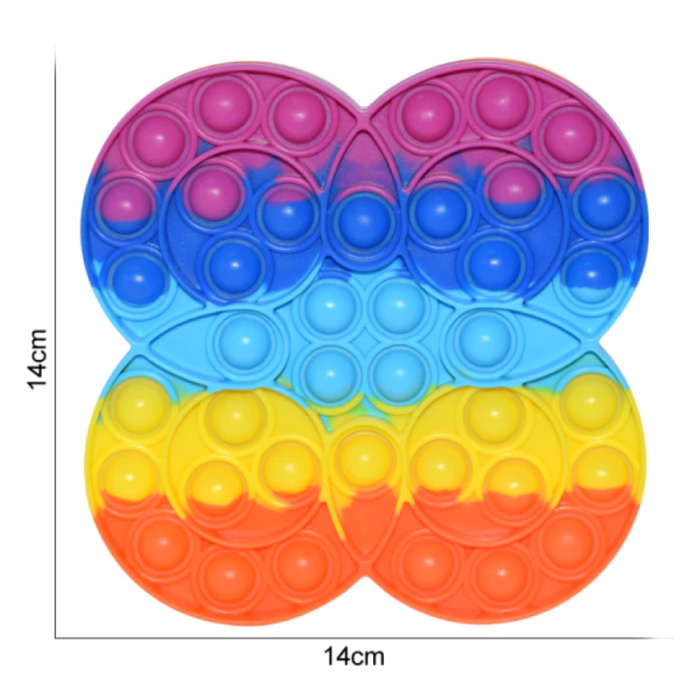 Pop It - Fidget Anti Stress Toy Bubble Toy Silicone Circles Rainbow