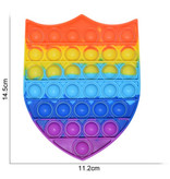 Stuff Certified® Hágalo estallar - Fidget Anti Stress Toy Bubble Toy Silicona Shield Rainbow