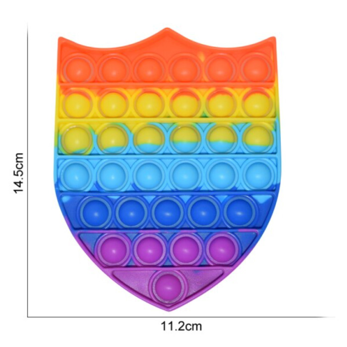 Stuff Certified® Pop It - Fidget Anti Stress Toy Bubble Toy Silicone Shield Rainbow